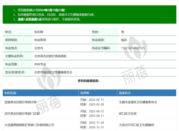 大连刘志刚医生资质